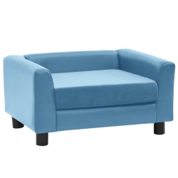 vidaXL Hundesofa Schaumstoffkissen Türkis 60x43x30cm Plüsch Kunstleder
