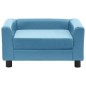 vidaXL Hundesofa Schaumstoffkissen Türkis 60x43x30cm Plüsch Kunstleder vidaXL Hundesofa Schaumstoffkissen Türkis 60x43x30cm Plüsch Kunstleder