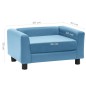 vidaXL Hundesofa Schaumstoffkissen Türkis 60x43x30cm Plüsch Kunstleder vidaXL Hundesofa Schaumstoffkissen Türkis 60x43x30cm Plüsch Kunstleder