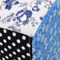 vidaXL Fußhocker Patchwork Blau & Weiß vidaXL Fußhocker Patchwork Blau & Weiß