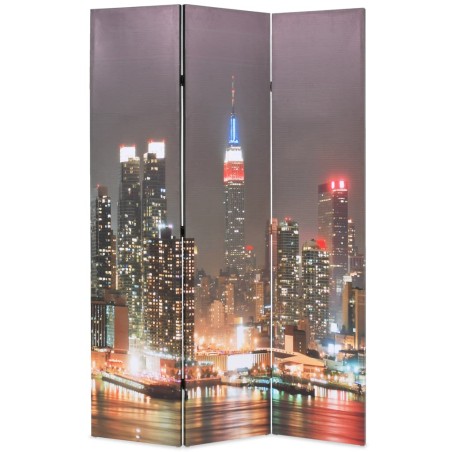 vidaXL Raumteiler klappbar 120 x 170 cm New York bei Nacht