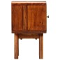 vidaXL Nachttisch Massivholz mit Golddruck 49 x 40 x 30 cm vidaXL Nachttisch Massivholz mit Golddruck 49 x 40 x 30 cm
