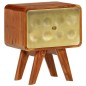 vidaXL Nachttisch Massivholz mit Golddruck 49 x 40 x 30 cm vidaXL Nachttisch Massivholz mit Golddruck 49 x 40 x 30 cm