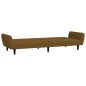 Schlafsofa 2-Sitzer Braun Samt Schlafsofa 2-Sitzer Braun Samt