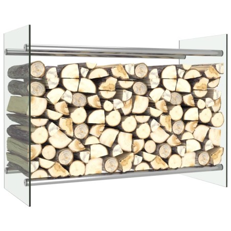 vidaXL Brennholzregal Transparent 80 x 35 x 60 cm Glas