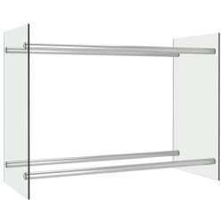 vidaXL Brennholzregal Transparent 80 x 35 x 60 cm Glas