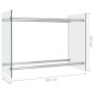 vidaXL Brennholzregal Transparent 80 x 35 x 60 cm Glas vidaXL Brennholzregal Transparent 80 x 35 x 60 cm Glas