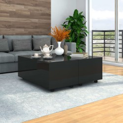 vidaXL Couchtisch Hochglanz-Schwarz 100x100x35 cm