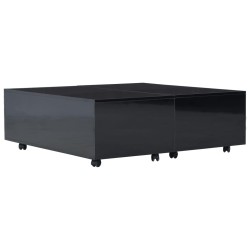 vidaXL Couchtisch Hochglanz-Schwarz 100x100x35 cm