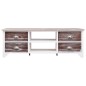 vidaXL TV-Schrank Weiß und Braun 115x30x40 cm Paulownia Holz vidaXL TV-Schrank Weiß und Braun 115x30x40 cm Paulownia Holz