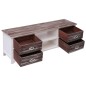 vidaXL TV-Schrank Weiß und Braun 115x30x40 cm Paulownia Holz vidaXL TV-Schrank Weiß und Braun 115x30x40 cm Paulownia Holz
