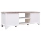 vidaXL TV-Schrank Weiß und Braun 115x30x40 cm Paulownia Holz vidaXL TV-Schrank Weiß und Braun 115x30x40 cm Paulownia Holz