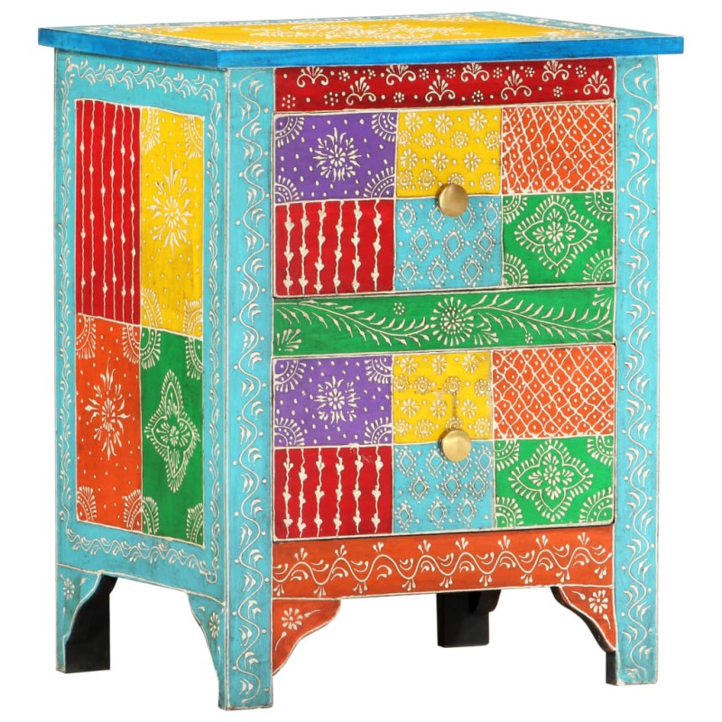 vidaXL Handbemalter Nachttisch 40×30×50 cm Mango Massivholz vidaXL Handbemalter Nachttisch 40×30×50 cm Mango Massivholz
