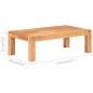 vidaXL Couchtisch 110x60x35 cm Massivholz mit Honigfarbenem Finish vidaXL Couchtisch 110x60x35 cm Massivholz mit Honigfarbenem Finish