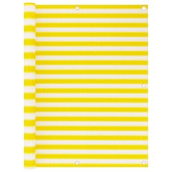 vidaXL Balkon-Sichtschutz Gelb und Weiß 120x400 cm HDPE