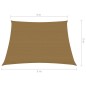 vidaXL Sonnensegel 160 g/m² Taupe 4/5x3 m HDPE vidaXL Sonnensegel 160 g/m² Taupe 4/5x3 m HDPE
