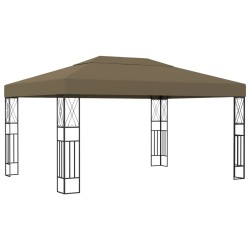 vidaXL Pavillon 3x4 m Taupe Stoff 
