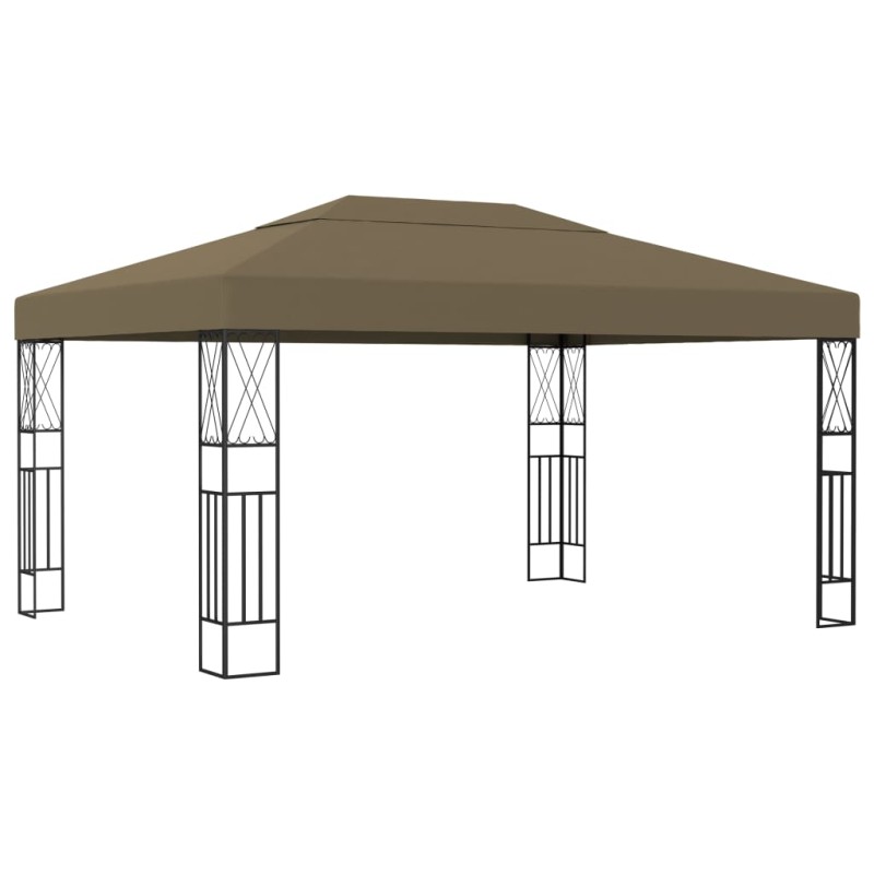 vidaXL Pavillon 3x4 m Taupe Stoff vidaXL Pavillon 3x4 m Taupe Stoff