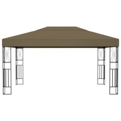 vidaXL Pavillon 3x4 m Taupe Stoff 