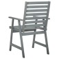 vidaXL Garten-Essstühle 3 Stk. Grau Massivholz Akazie vidaXL Garten-Essstühle 3 Stk. Grau Massivholz Akazie