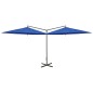 vidaXL Doppel-Sonnenschirm mit Stahlmast Azurblau 600 cm vidaXL Doppel-Sonnenschirm mit Stahlmast Azurblau 600 cm