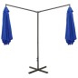 vidaXL Doppel-Sonnenschirm mit Stahlmast Azurblau 600 cm vidaXL Doppel-Sonnenschirm mit Stahlmast Azurblau 600 cm