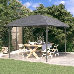vidaXL Pavillon mit Bogendach 3x3 m Anthrazit