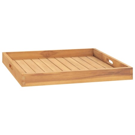 vidaXL Serviertablett 60x60 cm Massivholz Teak