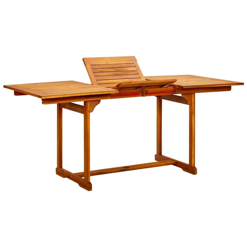 vidaXL Garten-Esstisch (120-170)x80x75 cm Massivholz Akazie vidaXL Garten-Esstisch (120-170)x80x75 cm Massivholz Akazie