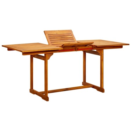 vidaXL Garten-Esstisch (120-170)x80x75 cm Massivholz Akazie 