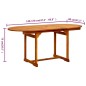 vidaXL Garten-Esstisch (120-170)x80x75 cm Massivholz Akazie vidaXL Garten-Esstisch (120-170)x80x75 cm Massivholz Akazie