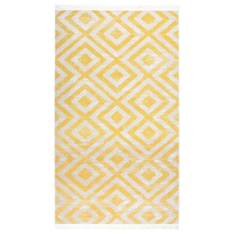 vidaXL Outdoor-Teppich Flachgewebe 115x170 cm Gelb und Beige vidaXL Outdoor-Teppich Flachgewebe 115x170 cm Gelb und Beige