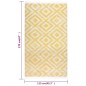 vidaXL Outdoor-Teppich Flachgewebe 115x170 cm Gelb und Beige vidaXL Outdoor-Teppich Flachgewebe 115x170 cm Gelb und Beige