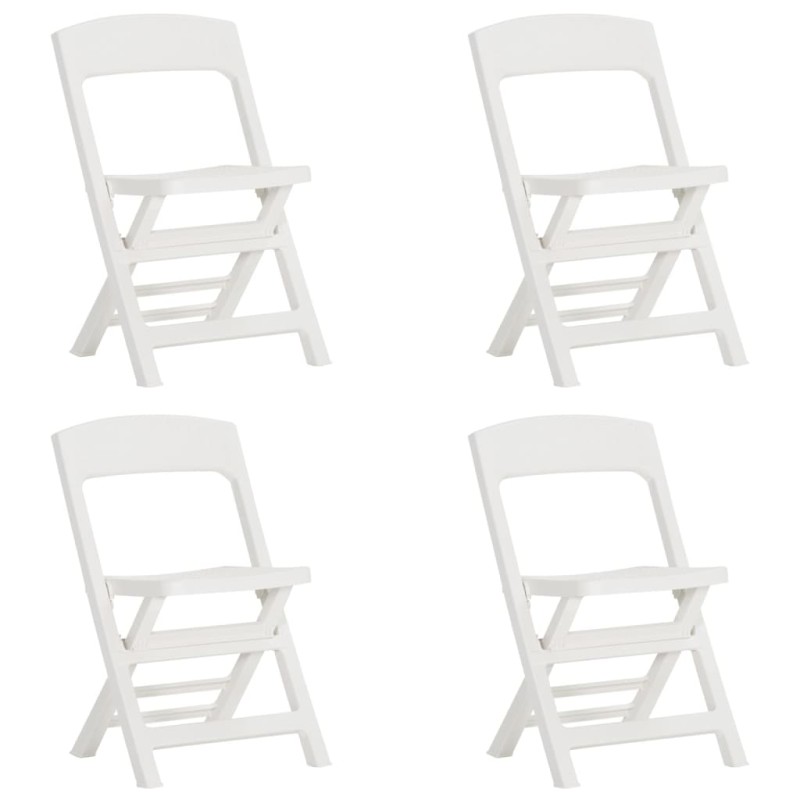 vidaXL Klappbare Gartenstühle 4 Stk. PP Weiß vidaXL Klappbare Gartenstühle 4 Stk. PP Weiß