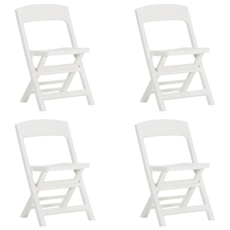 vidaXL Klappbare Gartenstühle 4 Stk. PP Weiß
