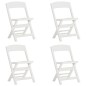 vidaXL Klappbare Gartenstühle 4 Stk. PP Weiß vidaXL Klappbare Gartenstühle 4 Stk. PP Weiß
