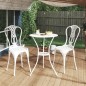 vidaXL 3-tlg. Bistro-Set Aluminiumguss Weiß vidaXL 3-tlg. Bistro-Set Aluminiumguss Weiß