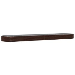 vidaXL Hochbeet Pulverbeschichteter Stahl 600x140x36 cm Braun