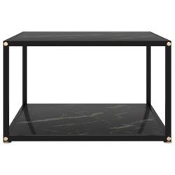 vidaXL Couchtisch Schwarz 60x60x35 cm Hartglas