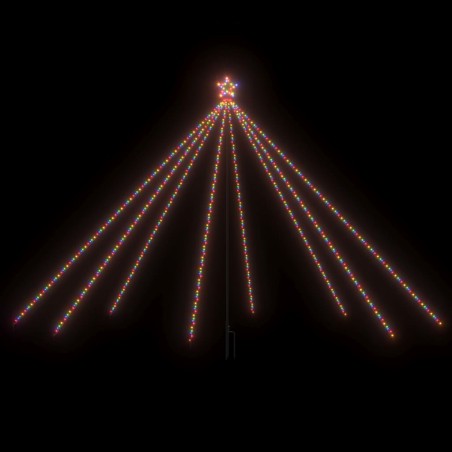 vidaXL Weihnachtsbaum-Lichterketten Indoor Outdoor 576 LEDs Bunt 3,6 m