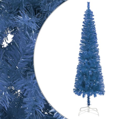 vidaXL Schlanker Weihnachtsbaum Blau 240 cm 