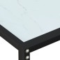 vidaXL Konsolentisch Weiß Marmor-Optik 140x35x75,5 cm Hartglas vidaXL Konsolentisch Weiß Marmor-Optik 140x35x75,5 cm Hartglas