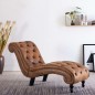 Chaiselongue Braun Wildleder-Optik Chaiselongue Braun Wildleder-Optik