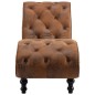 Chaiselongue Braun Wildleder-Optik Chaiselongue Braun Wildleder-Optik