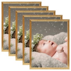 vidaXL Bilderrahmen Collage 5 Stk. für Wand Tisch Golden 70x90 cm MDF