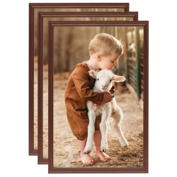 vidaXL Bilderrahmen Collage 3 Stk. für Wand Tisch Braun 59,4x84 cm MDF
