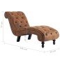 Chaiselongue Braun Wildleder-Optik Chaiselongue Braun Wildleder-Optik