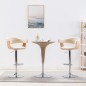vidaXL Barhocker 2 Stk. Creme Bugholz und Kunstleder vidaXL Barhocker 2 Stk. Creme Bugholz und Kunstleder