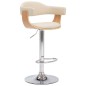 vidaXL Barhocker 2 Stk. Creme Bugholz und Kunstleder vidaXL Barhocker 2 Stk. Creme Bugholz und Kunstleder