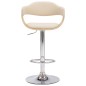 vidaXL Barhocker 2 Stk. Creme Bugholz und Kunstleder vidaXL Barhocker 2 Stk. Creme Bugholz und Kunstleder